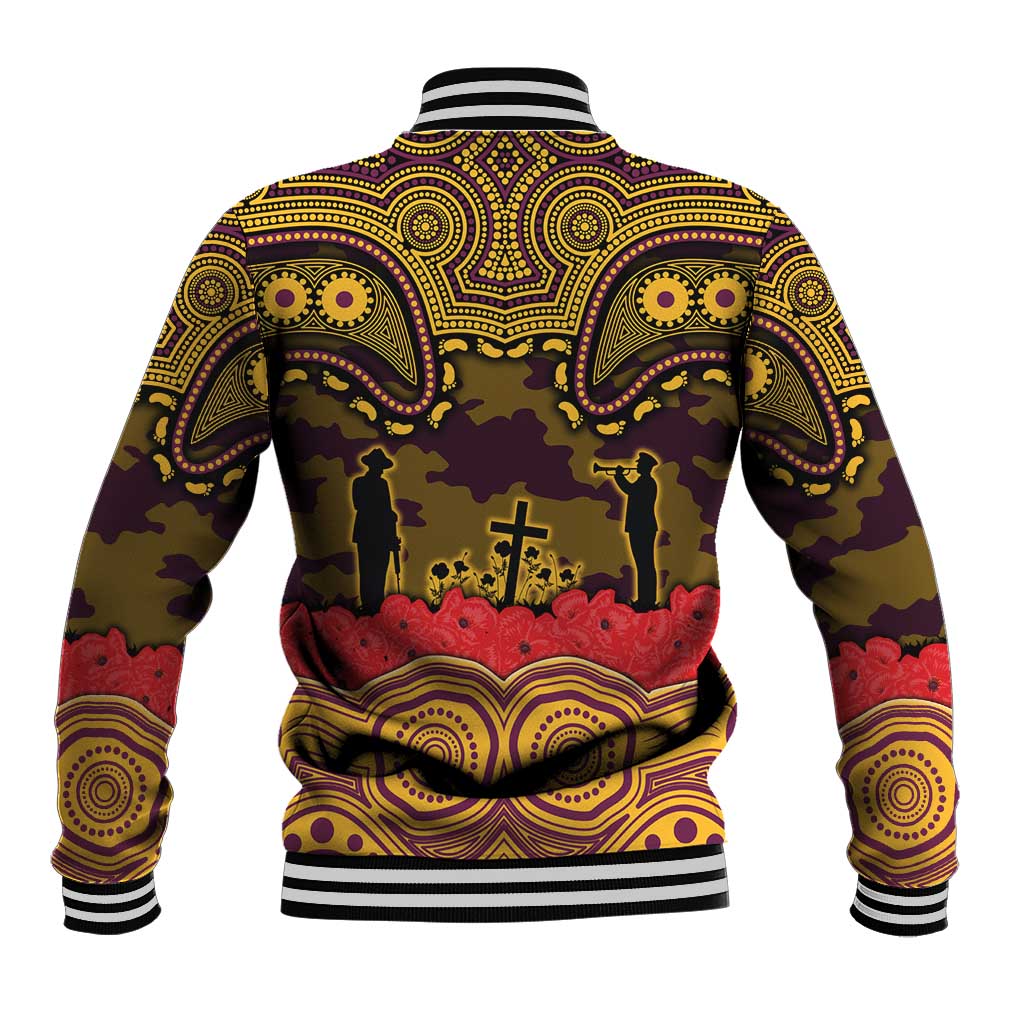 ANZAC Day Brisbane Broncos Baseball Jacket Military Memorial Aboriginal Indigenous Art