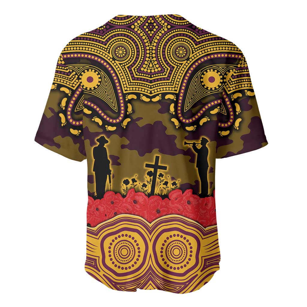 ANZAC Day Brisbane Broncos Baseball Jersey Military Memorial Aboriginal Indigenous Art