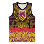 ANZAC Day Brisbane Broncos Basketball Jersey Military Memorial Aboriginal Indigenous Art