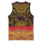 ANZAC Day Brisbane Broncos Basketball Jersey Military Memorial Aboriginal Indigenous Art