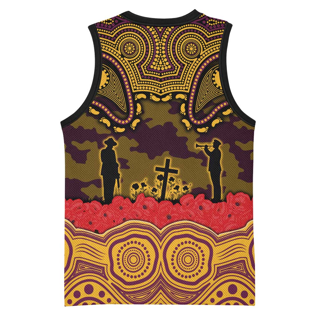 ANZAC Day Brisbane Broncos Basketball Jersey Military Memorial Aboriginal Indigenous Art