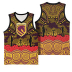 ANZAC Day Brisbane Broncos Basketball Jersey Military Memorial Aboriginal Indigenous Art