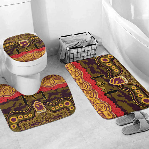 ANZAC Day Brisbane Broncos Bathroom Set Military Memorial Aboriginal Indigenous Art