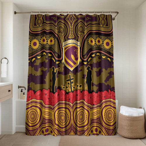 ANZAC Day Brisbane Broncos Bathroom Set Military Memorial Aboriginal Indigenous Art