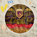 ANZAC Day Brisbane Broncos Beach Blanket Military Memorial Aboriginal Indigenous Art