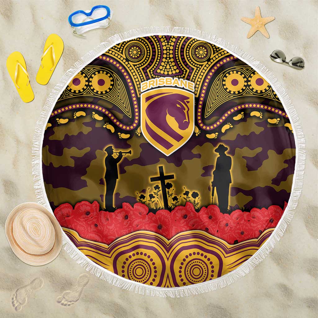 ANZAC Day Brisbane Broncos Beach Blanket Military Memorial Aboriginal Indigenous Art