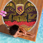 ANZAC Day Brisbane Broncos Beach Blanket Military Memorial Aboriginal Indigenous Art