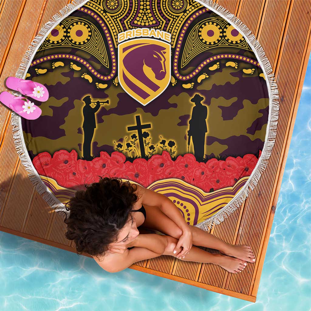 ANZAC Day Brisbane Broncos Beach Blanket Military Memorial Aboriginal Indigenous Art