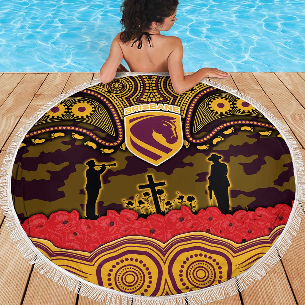 ANZAC Day Brisbane Broncos Beach Blanket Military Memorial Aboriginal Indigenous Art