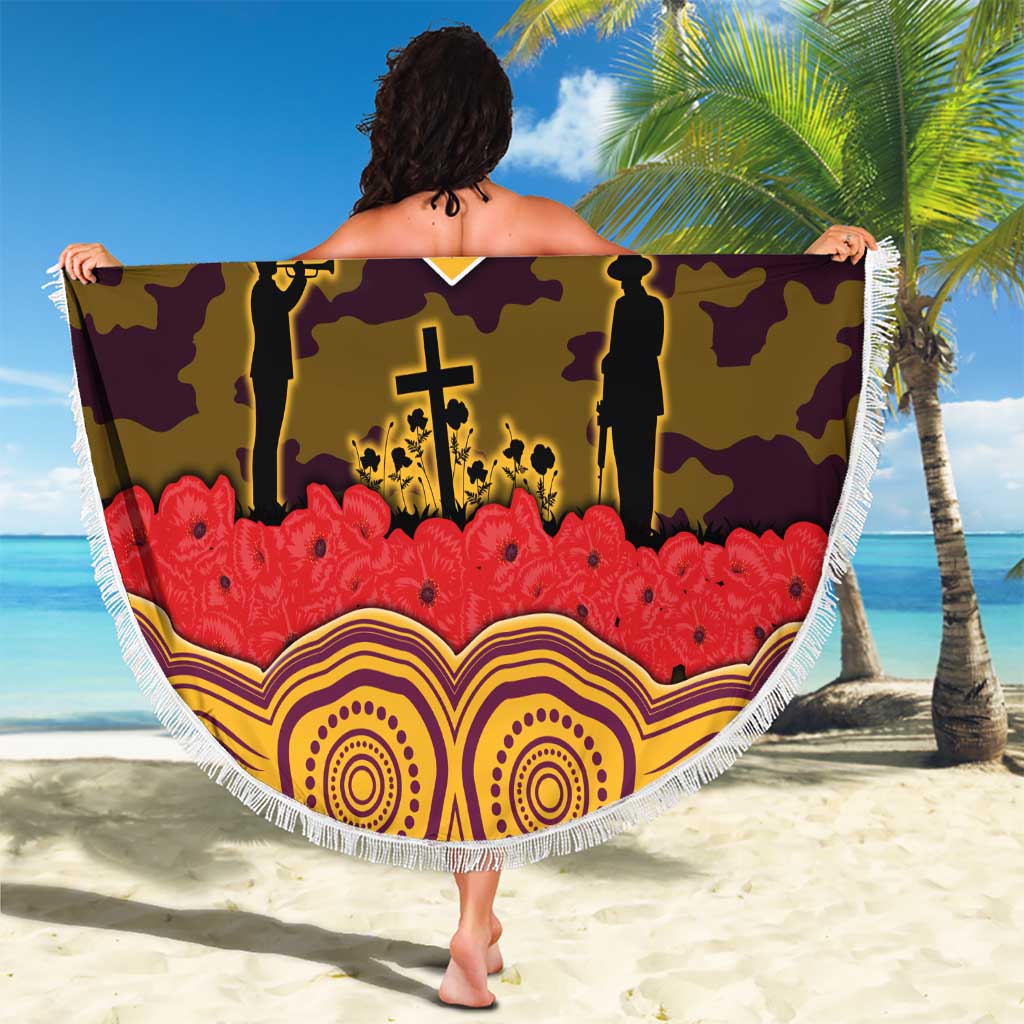 ANZAC Day Brisbane Broncos Beach Blanket Military Memorial Aboriginal Indigenous Art