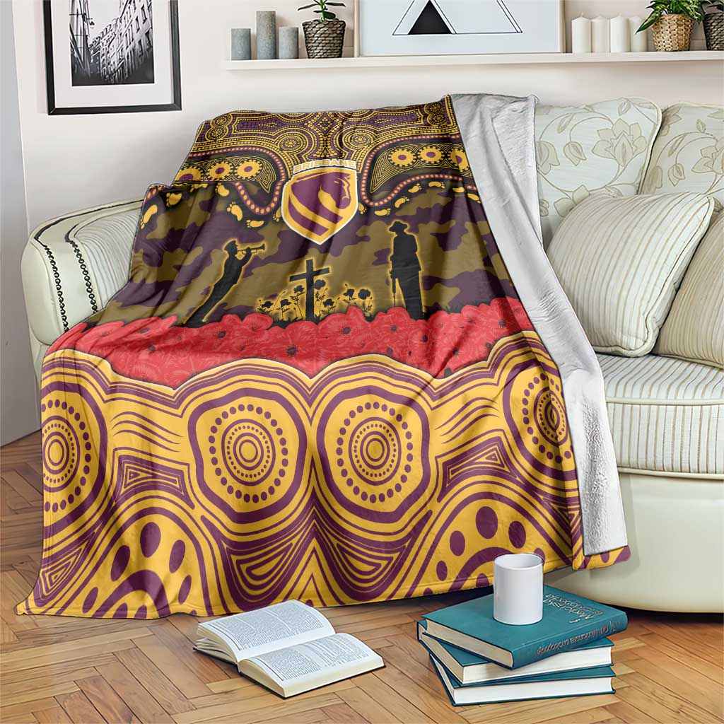 ANZAC Day Brisbane Broncos Blanket Military Memorial Aboriginal Indigenous Art