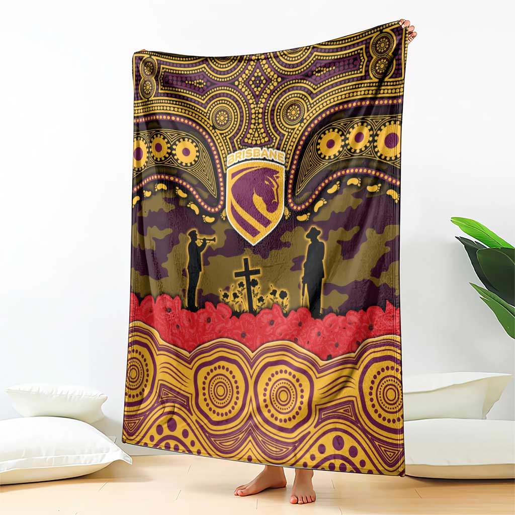 ANZAC Day Brisbane Broncos Blanket Military Memorial Aboriginal Indigenous Art