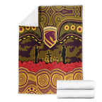 ANZAC Day Brisbane Broncos Blanket Military Memorial Aboriginal Indigenous Art