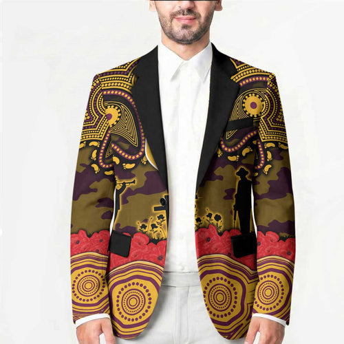 ANZAC Day Brisbane Broncos Blazer Military Memorial Aboriginal Indigenous Art