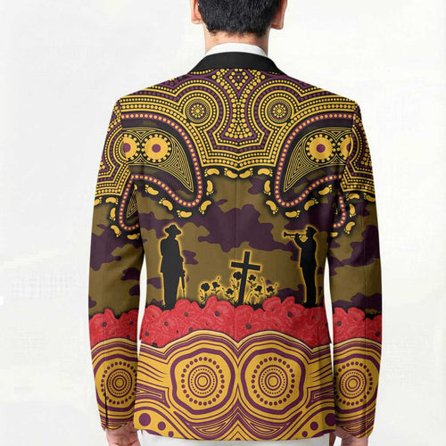 ANZAC Day Brisbane Broncos Blazer Military Memorial Aboriginal Indigenous Art