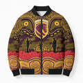 ANZAC Day Brisbane Broncos Bomber Puffer Jacket Military Memorial Aboriginal Indigenous Art