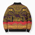 ANZAC Day Brisbane Broncos Bomber Puffer Jacket Military Memorial Aboriginal Indigenous Art
