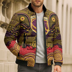 ANZAC Day Brisbane Broncos Bomber Puffer Jacket Military Memorial Aboriginal Indigenous Art