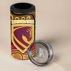ANZAC Day Brisbane Broncos 4 in 1 Can Cooler Tumbler Military Memorial Aboriginal Indigenous Art