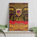 ANZAC Day Brisbane Broncos Canvas Wall Art Military Memorial Aboriginal Indigenous Art
