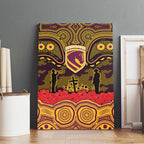 ANZAC Day Brisbane Broncos Canvas Wall Art Military Memorial Aboriginal Indigenous Art