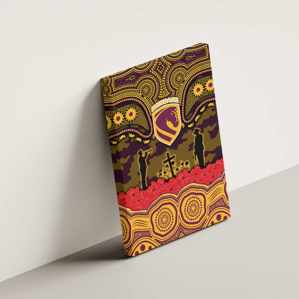 ANZAC Day Brisbane Broncos Canvas Wall Art Military Memorial Aboriginal Indigenous Art