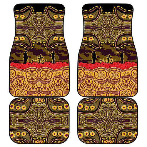 ANZAC Day Brisbane Broncos Car Mats Military Memorial Aboriginal Indigenous Art