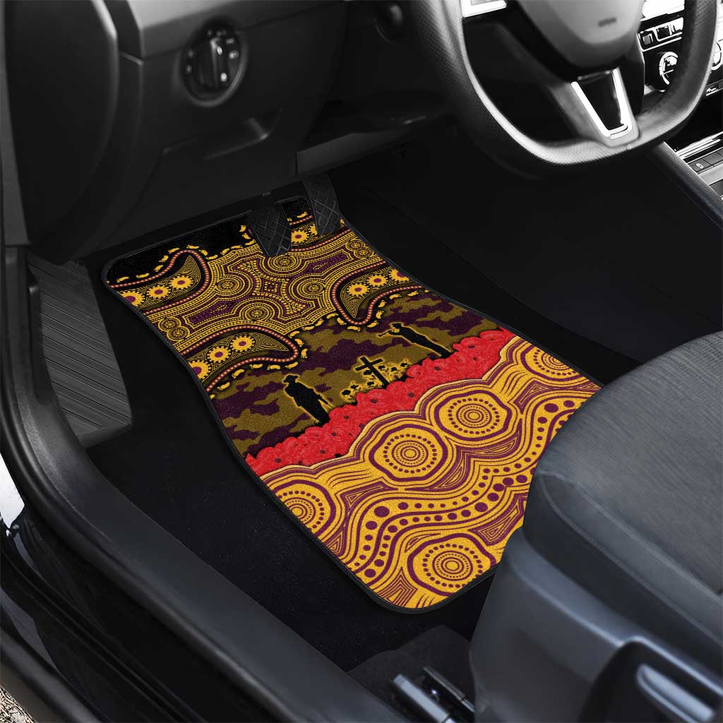 ANZAC Day Brisbane Broncos Car Mats Military Memorial Aboriginal Indigenous Art