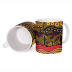 ANZAC Day Brisbane Broncos Ceramic Mug Military Memorial Aboriginal Indigenous Art