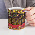 ANZAC Day Brisbane Broncos Ceramic Mug Military Memorial Aboriginal Indigenous Art