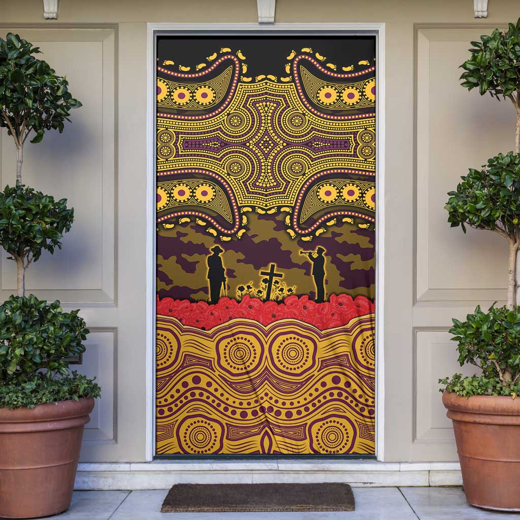 ANZAC Day Brisbane Broncos Door Cover Military Memorial Aboriginal Indigenous Art