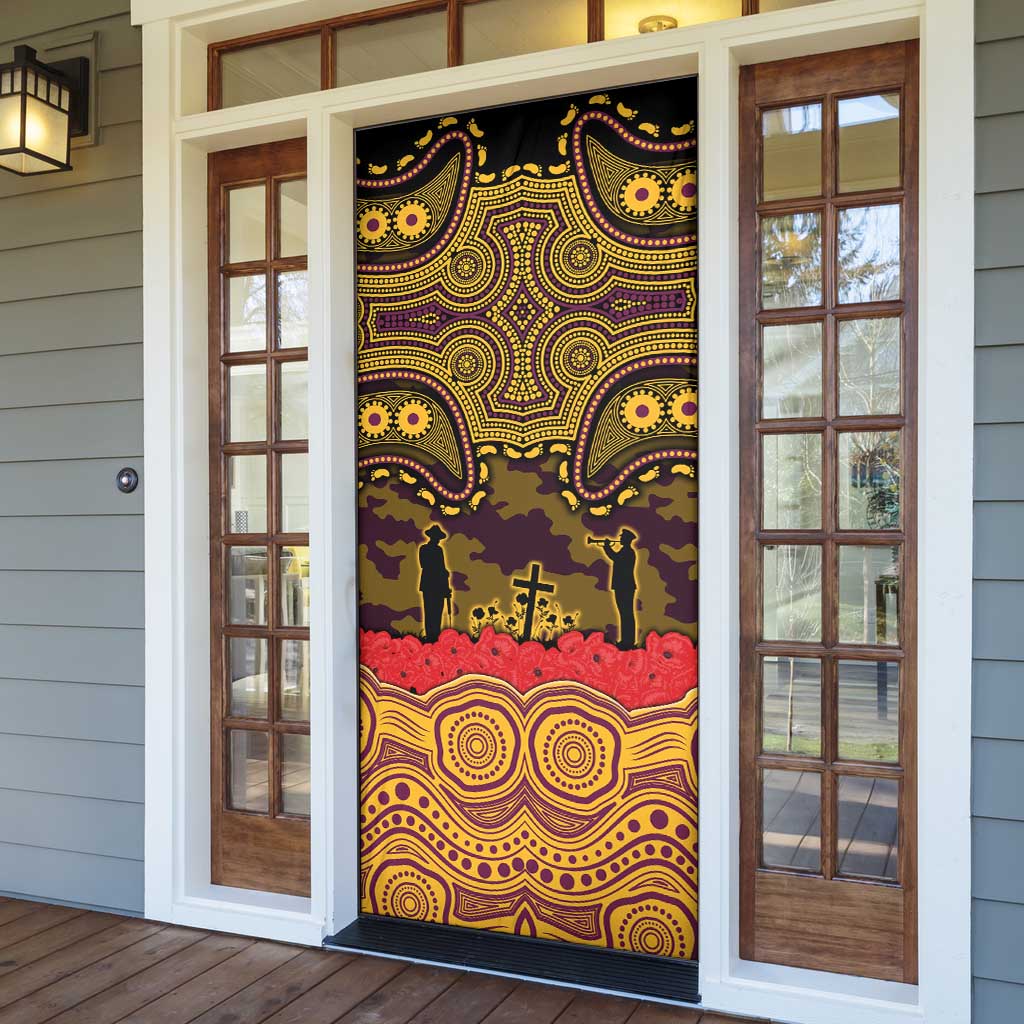 ANZAC Day Brisbane Broncos Door Cover Military Memorial Aboriginal Indigenous Art