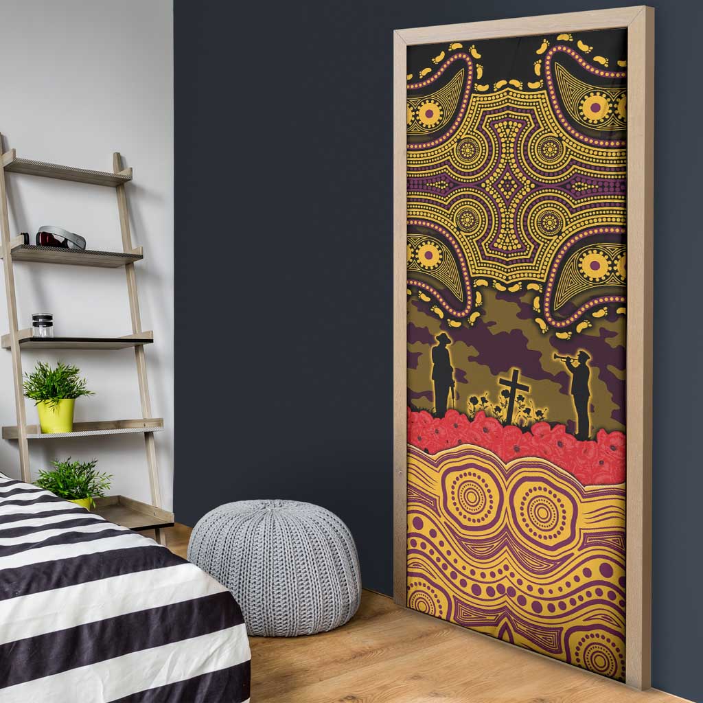 ANZAC Day Brisbane Broncos Door Cover Military Memorial Aboriginal Indigenous Art