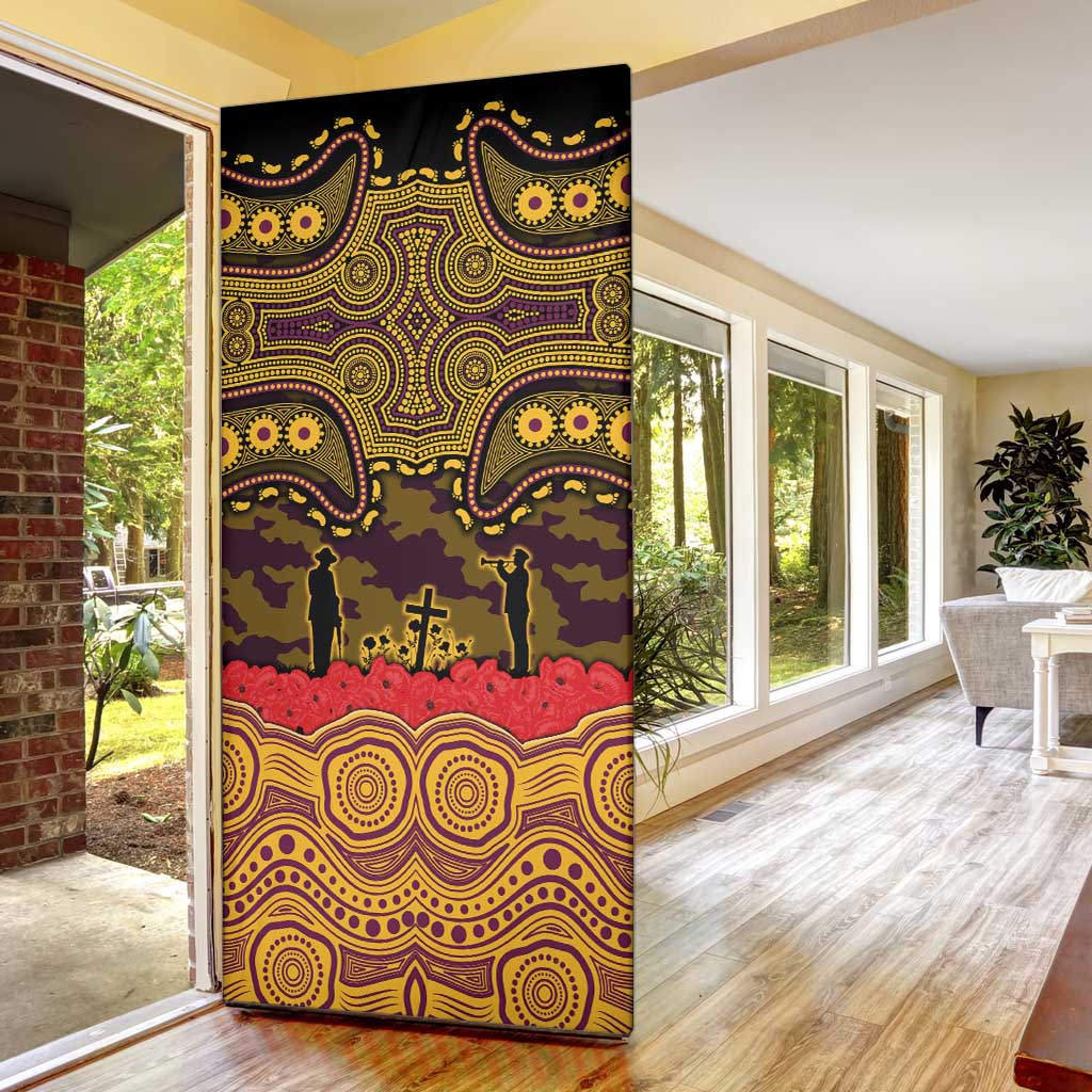 ANZAC Day Brisbane Broncos Door Cover Military Memorial Aboriginal Indigenous Art