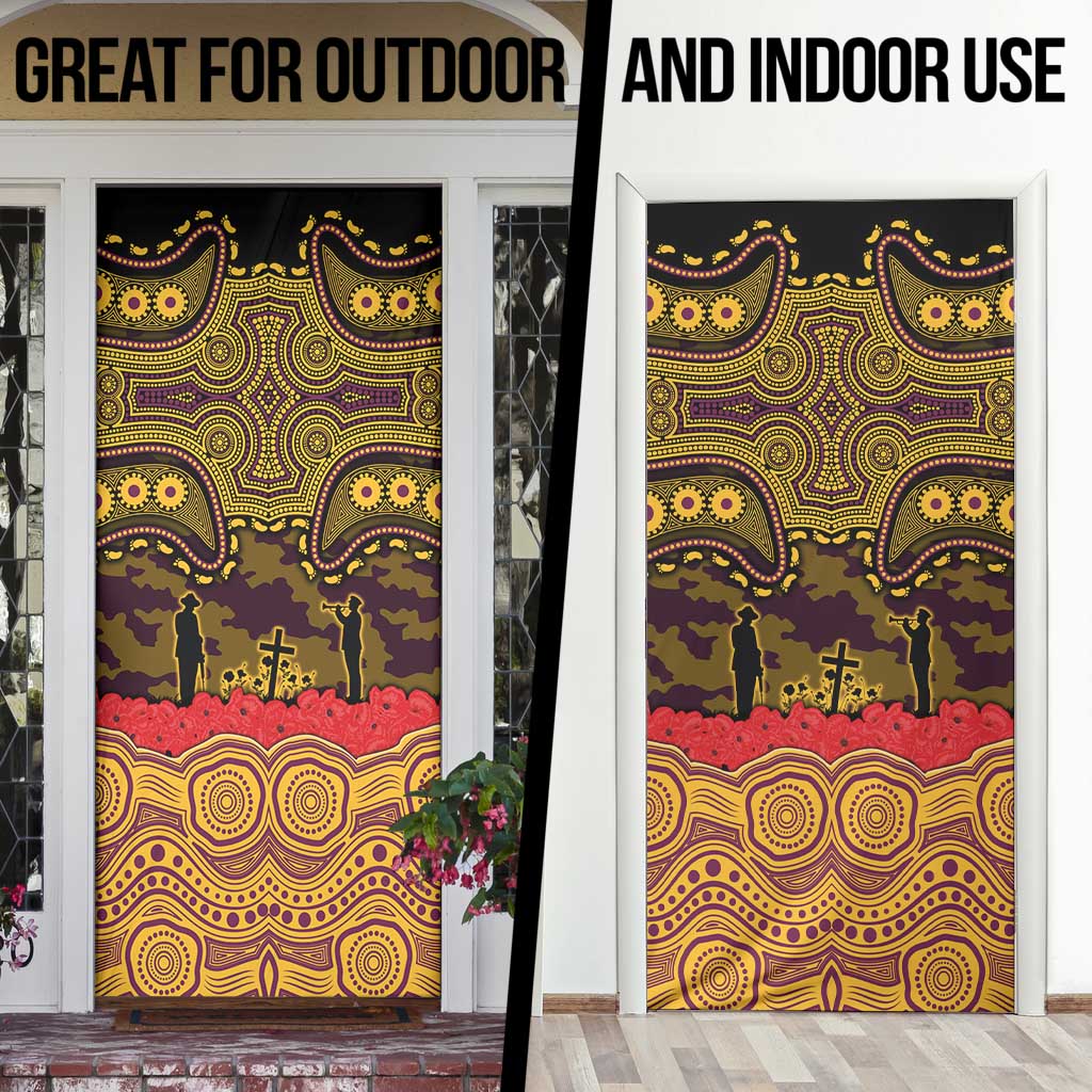 ANZAC Day Brisbane Broncos Door Cover Military Memorial Aboriginal Indigenous Art