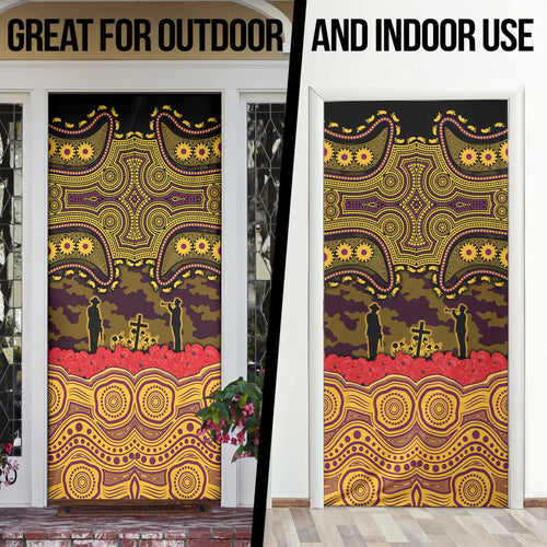 ANZAC Day Brisbane Broncos Door Cover Military Memorial Aboriginal Indigenous Art