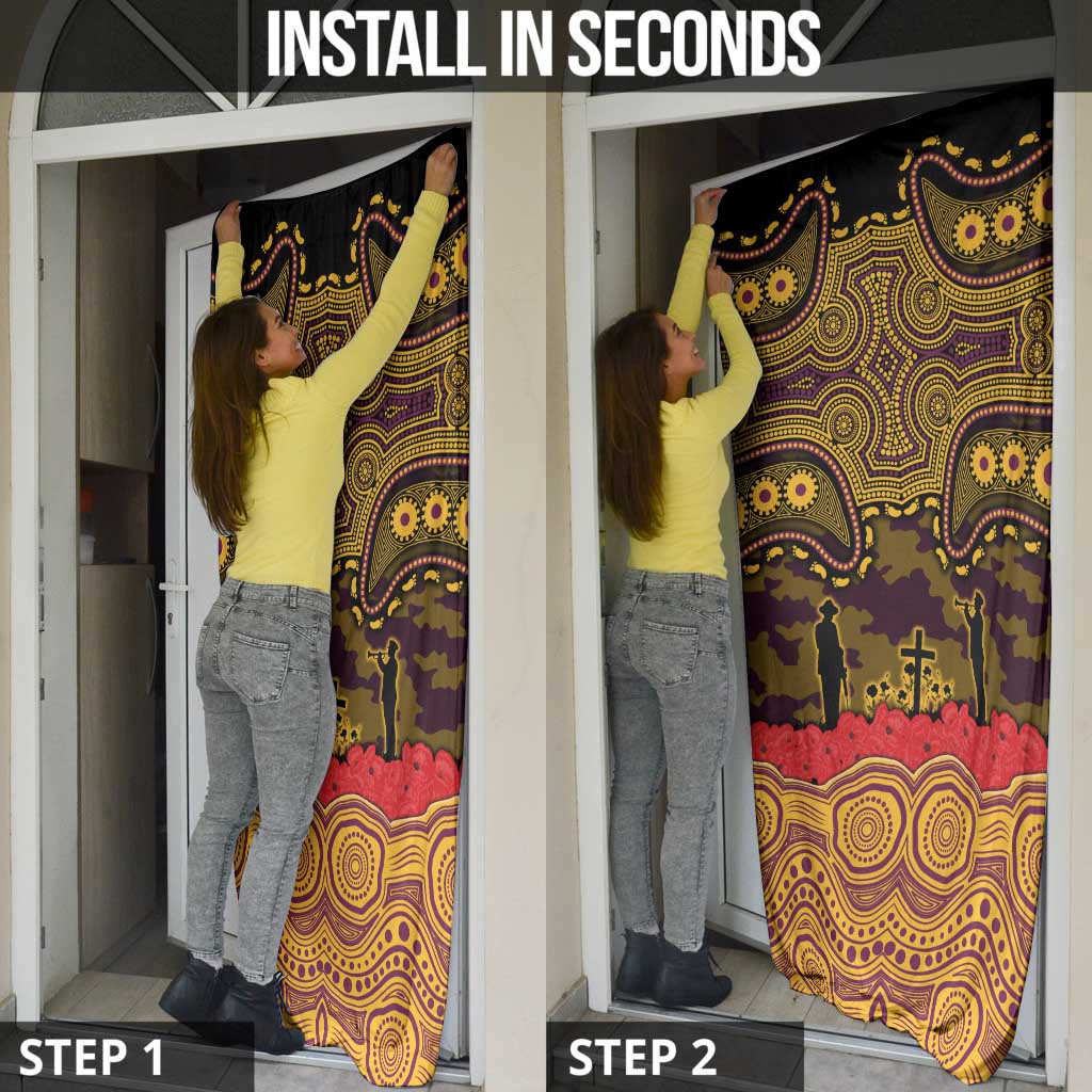 ANZAC Day Brisbane Broncos Door Cover Military Memorial Aboriginal Indigenous Art
