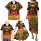 ANZAC Day Brisbane Broncos Family Matching Puletasi and Hawaiian Shirt Military Memorial Aboriginal Indigenous Art