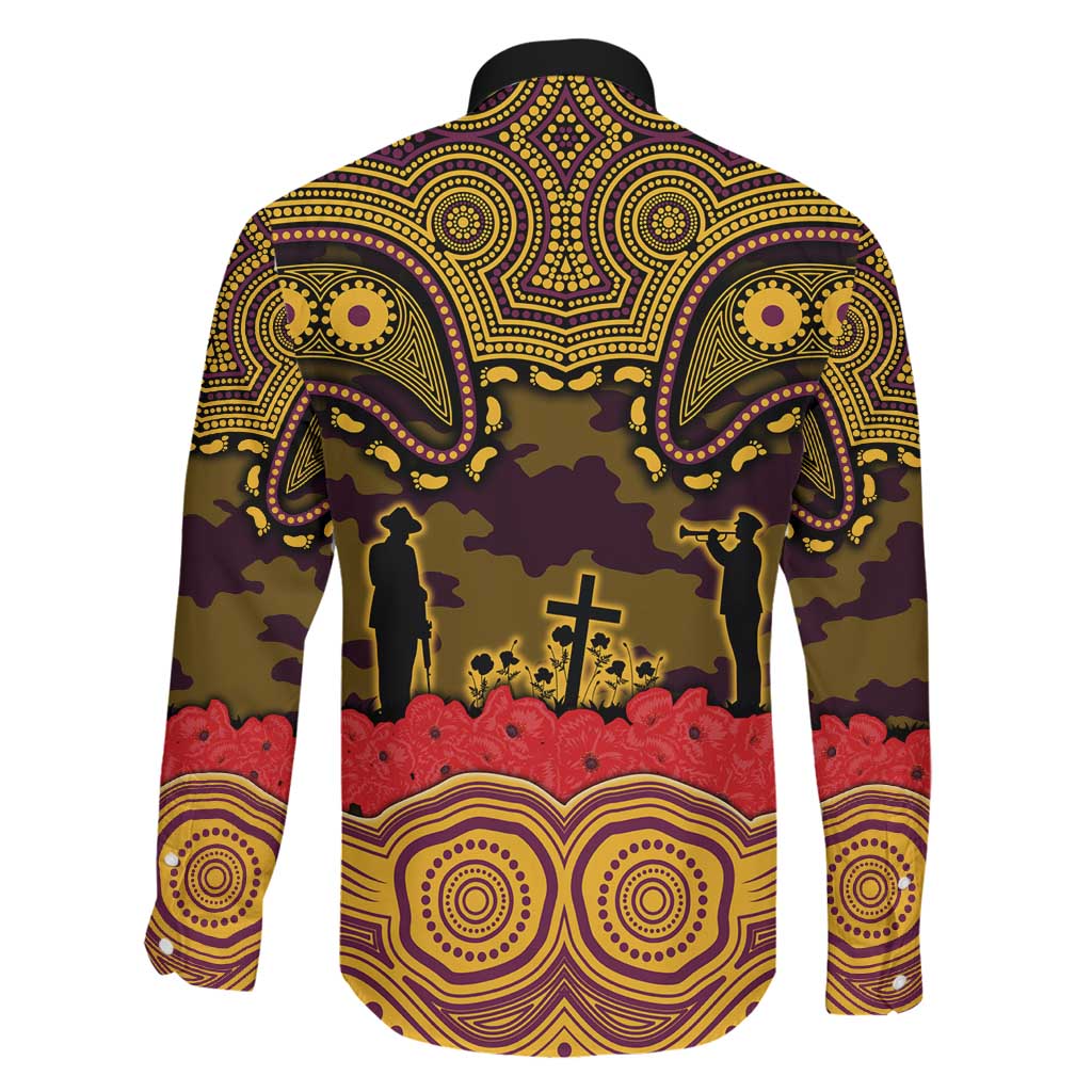 ANZAC Day Brisbane Broncos Family Matching Summer Maxi Dress and Hawaiian Shirt Military Memorial Aboriginal Indigenous Art