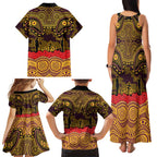 ANZAC Day Brisbane Broncos Family Matching Tank Maxi Dress and Hawaiian Shirt Military Memorial Aboriginal Indigenous Art