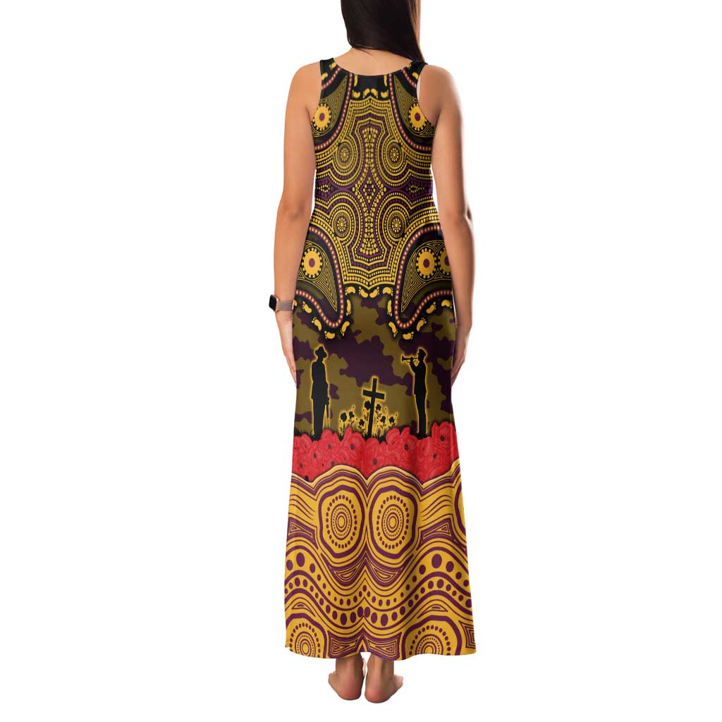 ANZAC Day Brisbane Broncos Family Matching Tank Maxi Dress and Hawaiian Shirt Military Memorial Aboriginal Indigenous Art