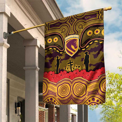 ANZAC Day Brisbane Broncos Garden Flag Military Memorial Aboriginal Indigenous Art