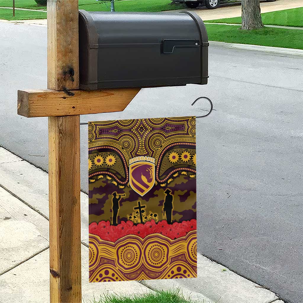 ANZAC Day Brisbane Broncos Garden Flag Military Memorial Aboriginal Indigenous Art