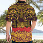 ANZAC Day Brisbane Broncos Hawaiian Shirt Military Memorial Aboriginal Indigenous Art