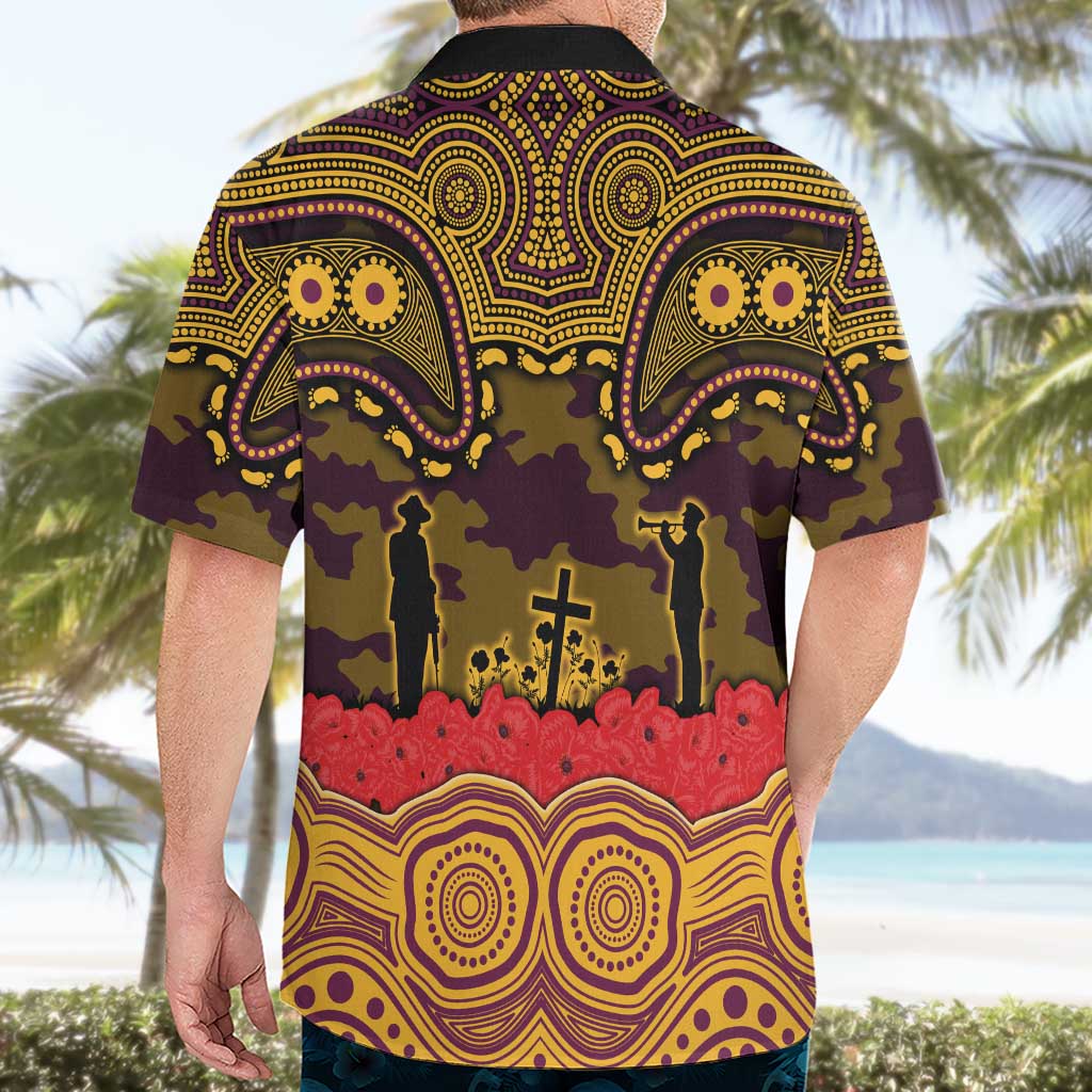 ANZAC Day Brisbane Broncos Hawaiian Shirt Military Memorial Aboriginal Indigenous Art
