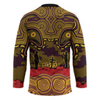 ANZAC Day Brisbane Broncos Hockey Jersey Military Memorial Aboriginal Indigenous Art