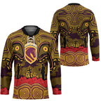 ANZAC Day Brisbane Broncos Hockey Jersey Military Memorial Aboriginal Indigenous Art