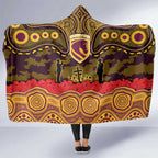 ANZAC Day Brisbane Broncos Hooded Blanket Military Memorial Aboriginal Indigenous Art