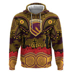 ANZAC Day Brisbane Broncos Hoodie Military Memorial Aboriginal Indigenous Art