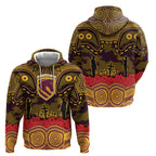 ANZAC Day Brisbane Broncos Hoodie Military Memorial Aboriginal Indigenous Art